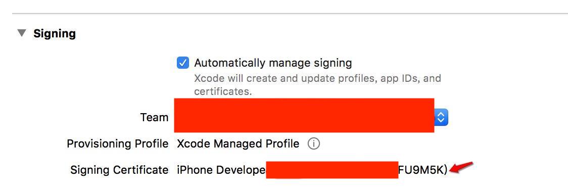 Xcode Signing